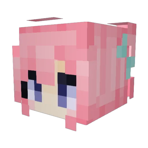 ZYMuyu Minecraft avatar head, 3D render