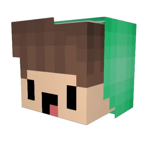 ZYP33 Minecraft avatar head, 3D render
