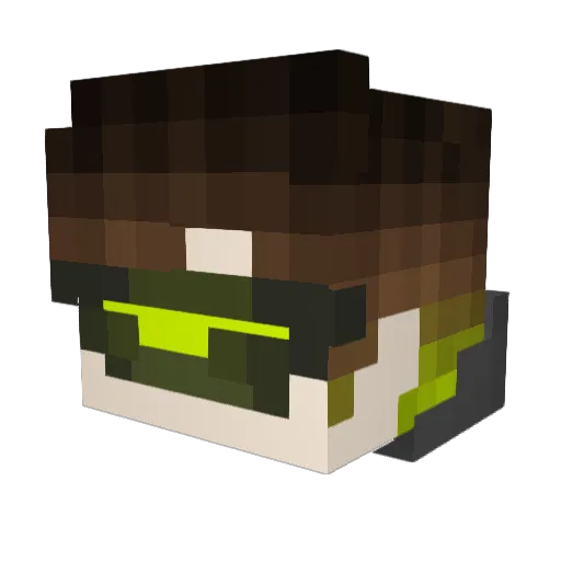 ZYXMA_ Minecraft avatar head, 3D render
