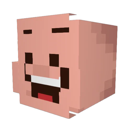 ZYYDS00N Minecraft avatar head, 3D render