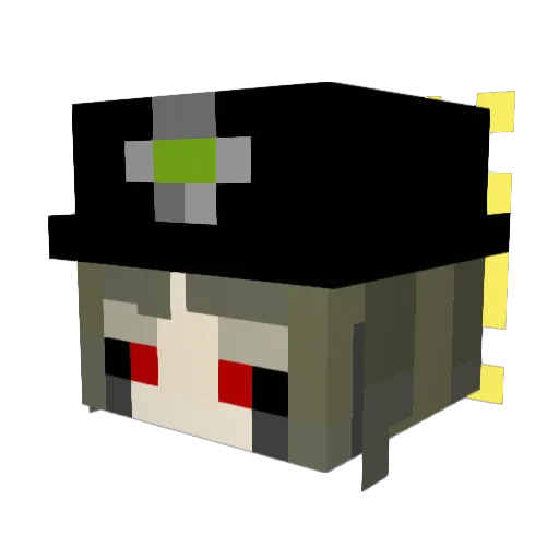 ZYYYYYO Minecraft avatar head, 3D render