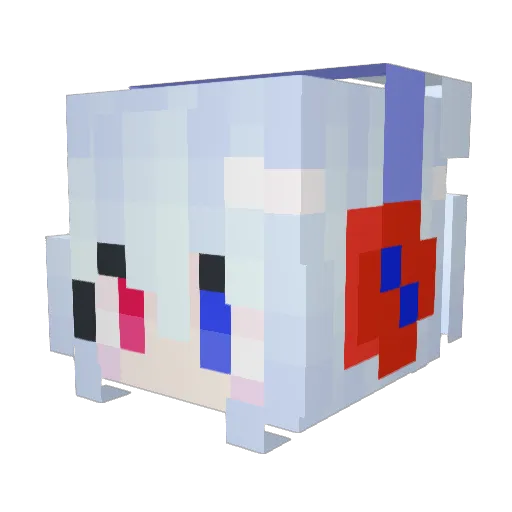 ZYZHH Minecraft avatar head, 3D render