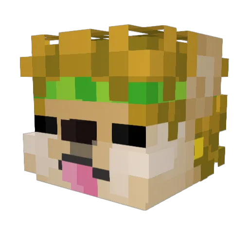 ZY_Dio Minecraft avatar head, 3D render