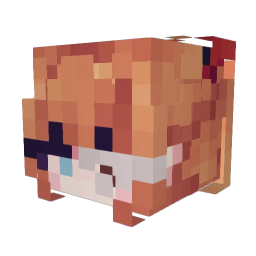 ZZAAKI Minecraft avatar head, 3D render