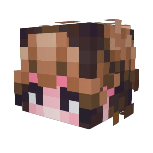 ZZEFIRKA Minecraft avatar head, 3D render