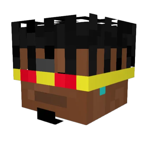 ZZIWJ Minecraft avatar head, 3D render