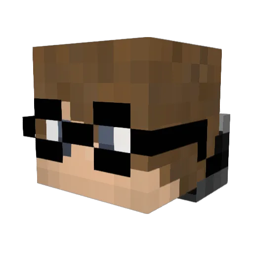 ZZMAR Minecraft avatar head, 3D render