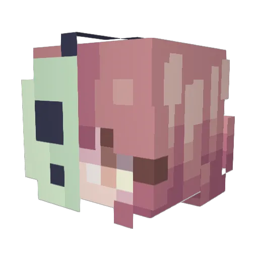 ZZOMBZ Minecraft avatar head, 3D render