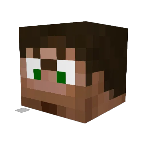 ZZTGuy Minecraft avatar head, 3D render