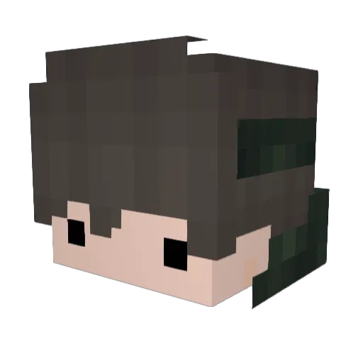 ZZUnicorn Minecraft avatar head, 3D render
