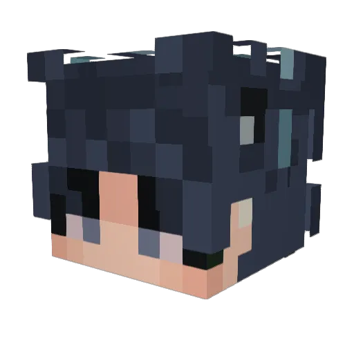 ZZZ7_ Minecraft avatar head, 3D render