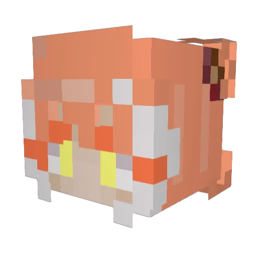 ZZZWave Minecraft avatar head, 3D render