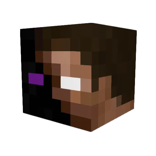 ZZZZeRoX Minecraft avatar head, 3D render