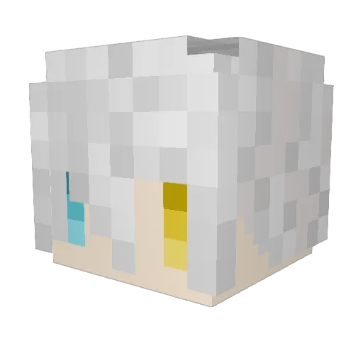ZZZweert Minecraft avatar head, 3D render