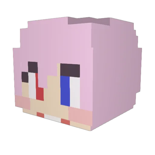 ZZang__ Minecraft avatar head, 3D render
