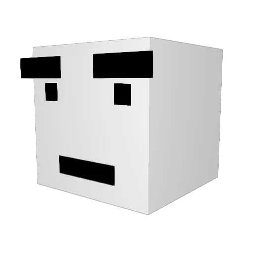 ZZardy Minecraft avatar head, 3D render