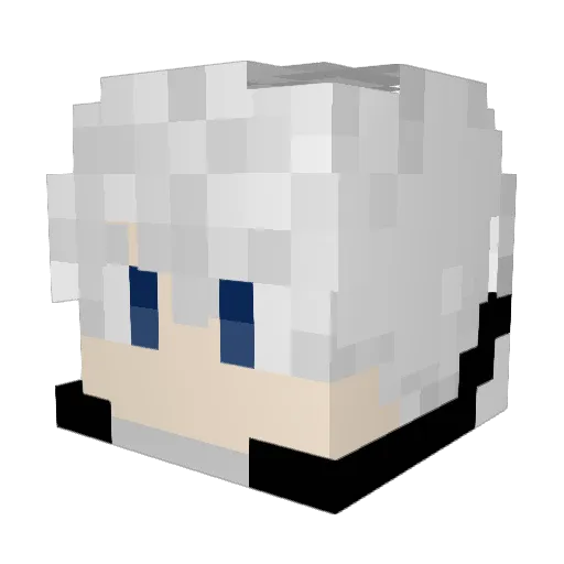 ZZhong Minecraft avatar head, 3D render