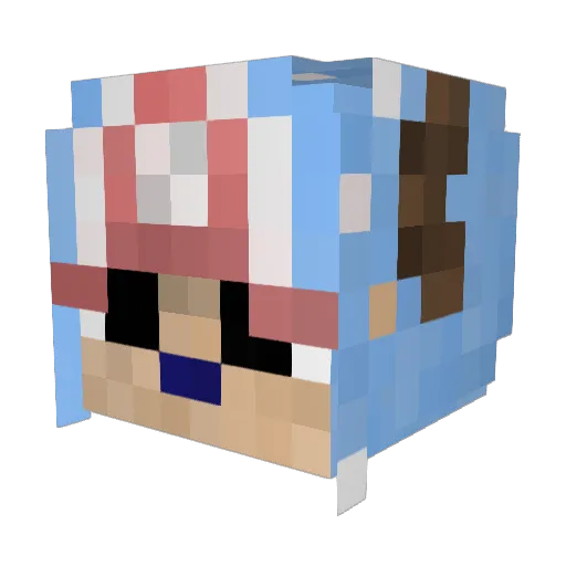 ZZzzz15 Minecraft avatar head, 3D render