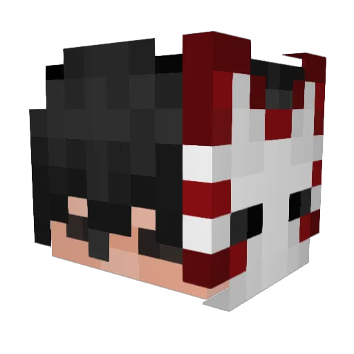 Z_03k Minecraft avatar head, 3D render