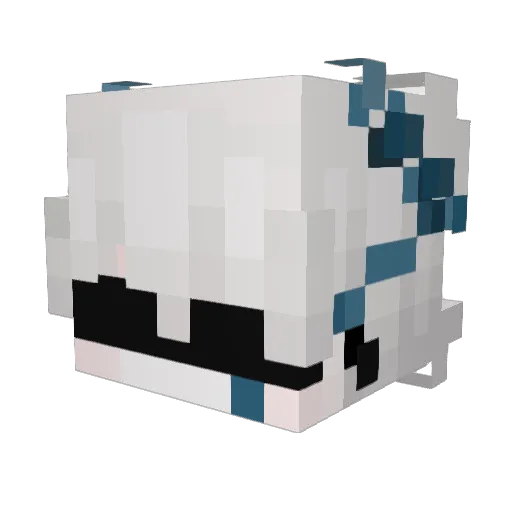 Z_1_ Minecraft avatar head, 3D render