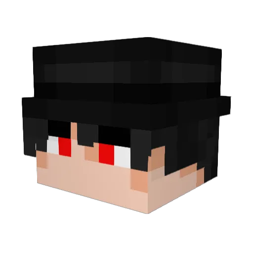 Z_Akuma Minecraft avatar head, 3D render