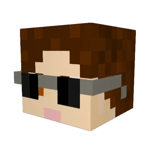 Z_GLORY Minecraft avatar head, 3D render