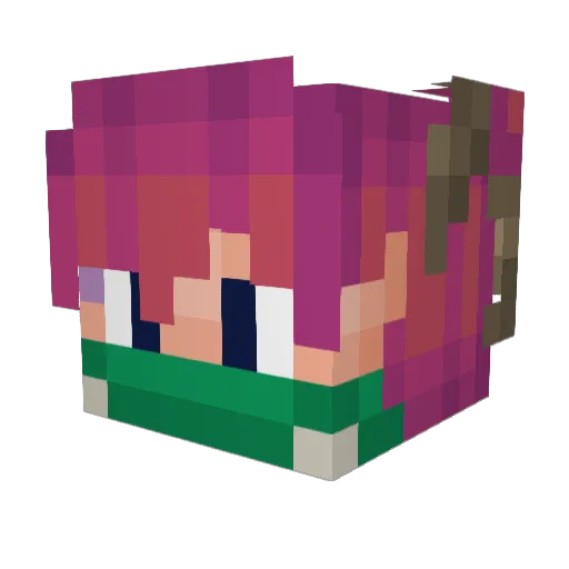 Z_Games1 Minecraft avatar head, 3D render