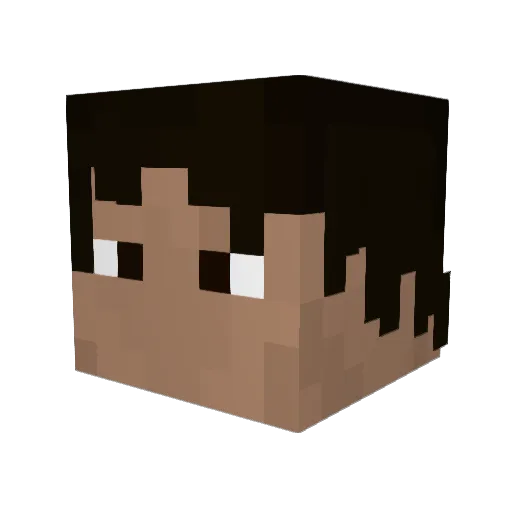 Z_Lunar Minecraft avatar head, 3D render