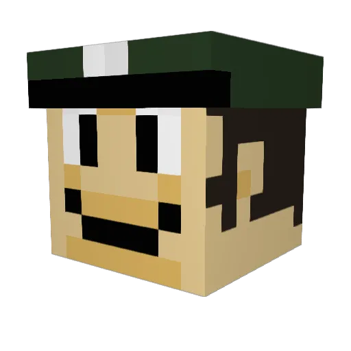 Z_Manz Minecraft avatar head, 3D render