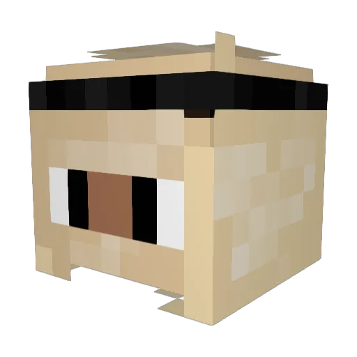 Z_Mohd Minecraft avatar head, 3D render