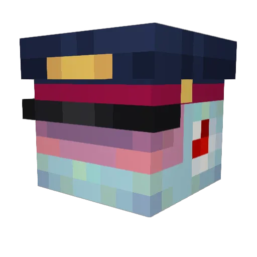Z_Plane Minecraft avatar head, 3D render