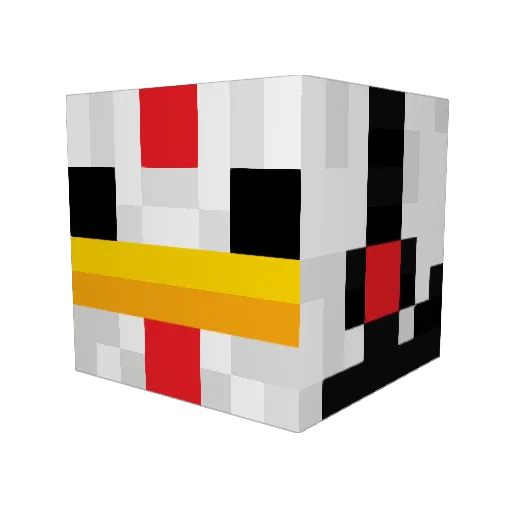 Z_Spider Minecraft avatar head, 3D render