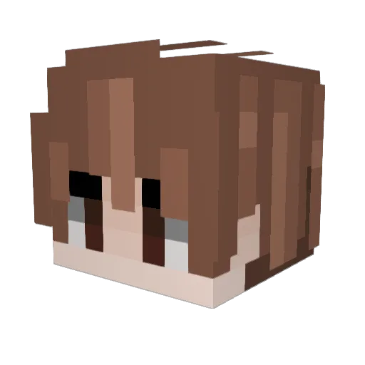 Z_aack Minecraft avatar head, 3D render
