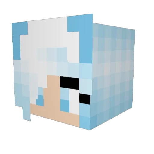 Z_army Minecraft avatar head, 3D render