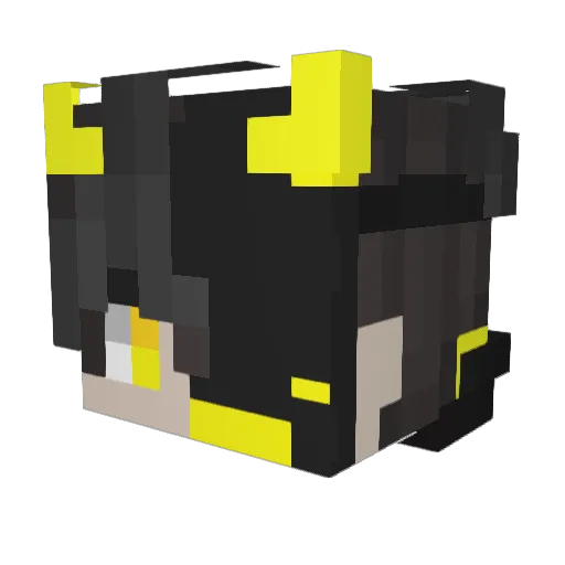Z_ikw Minecraft avatar head, 3D render