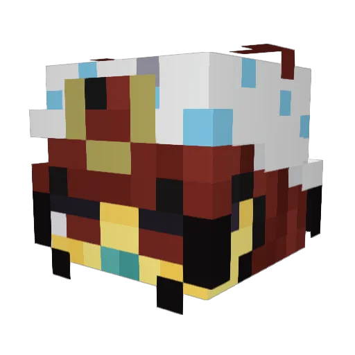 Z_ip Minecraft avatar head, 3D render