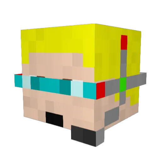 Z_man_2002 Minecraft avatar head, 3D render