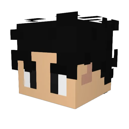 ZaC121 Minecraft avatar head, 3D render