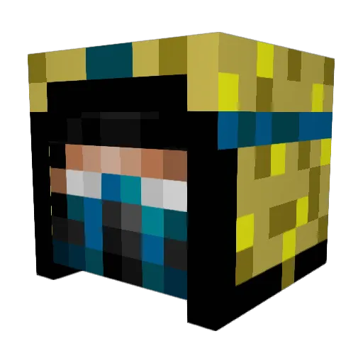 ZaDonk Minecraft avatar head, 3D render