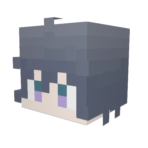 ZaGo_ACYA Minecraft avatar head, 3D render
