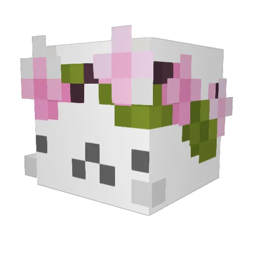ZaIewa Minecraft avatar head, 3D render