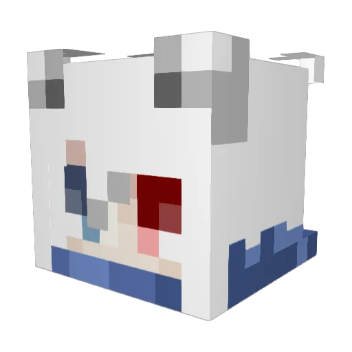 ZaMI_000 Minecraft avatar head, 3D render