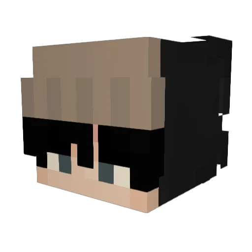 ZaMaxo Minecraft avatar head, 3D render