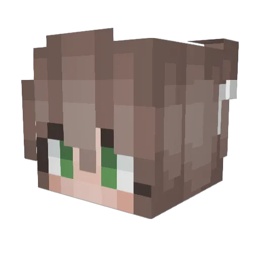 ZaMonolit Minecraft avatar head, 3D render