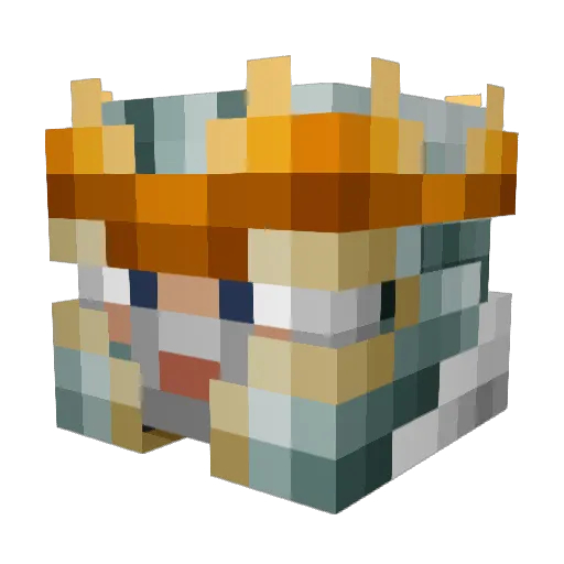 ZaNeDje Minecraft avatar head, 3D render
