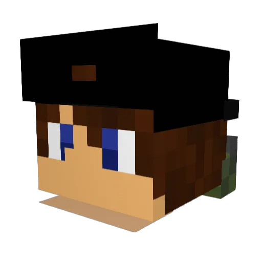 ZaP_xD_MLG Minecraft avatar head, 3D render