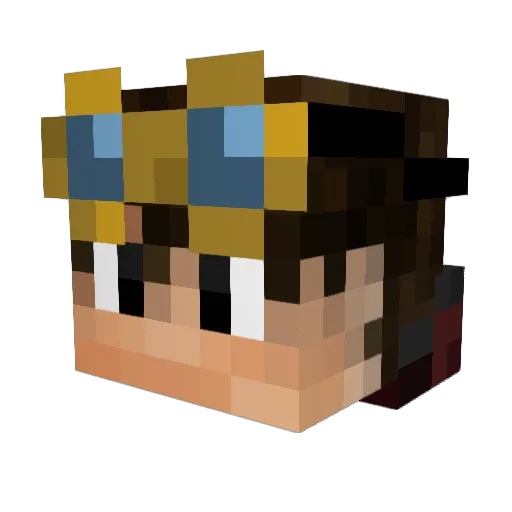 ZaReVampire Minecraft avatar head, 3D render