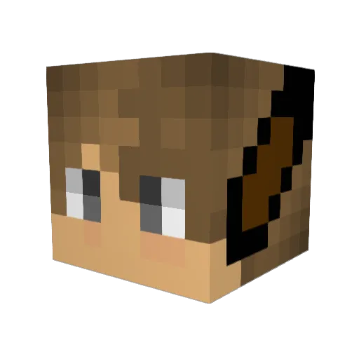 ZaWiD75 Minecraft avatar head, 3D render