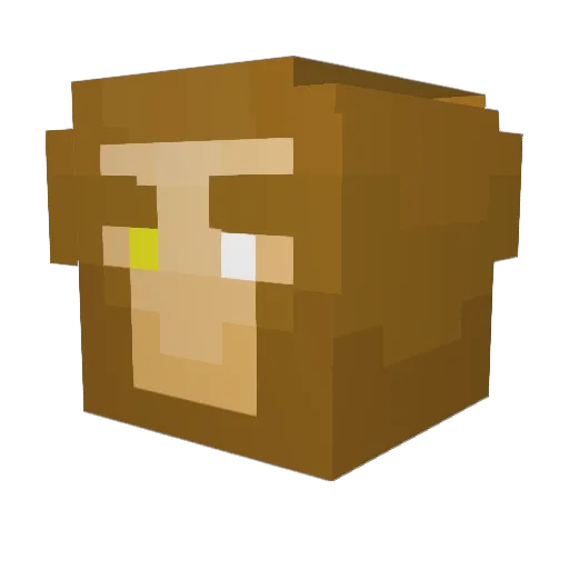 Za_RyBread Minecraft avatar head, 3D render