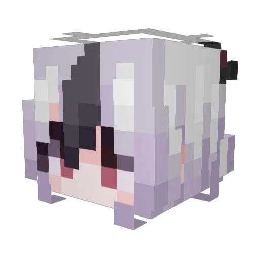 Za_kyKo Minecraft avatar head, 3D render